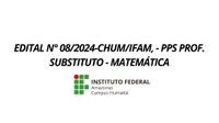 PSS PROF. SUBSTITUTO - MATEMÁTICA