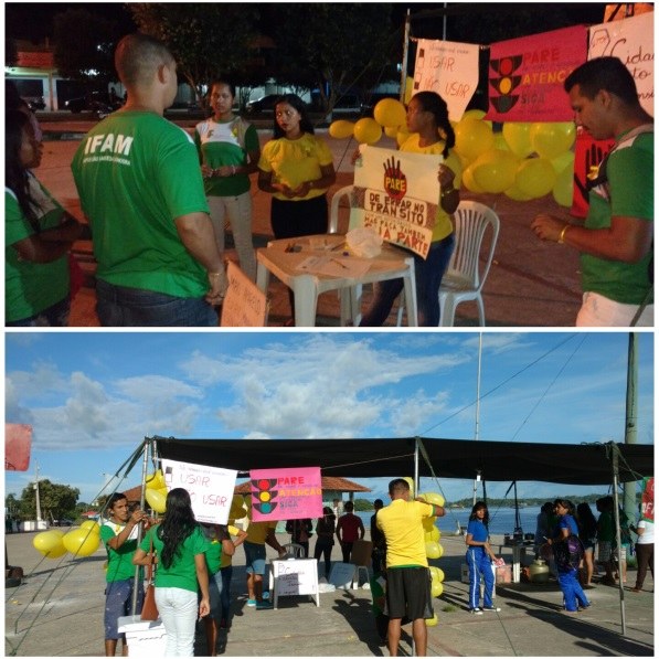 Blitz Educativa (Alusão à campanha maio amarelo), maio 2017.