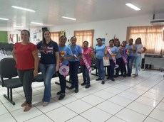 Homenagem às mulheres da equipe terceirizada.