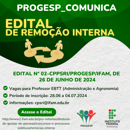 PROCESSO SELETIVO PARA REMOÇÃO INTERNA
