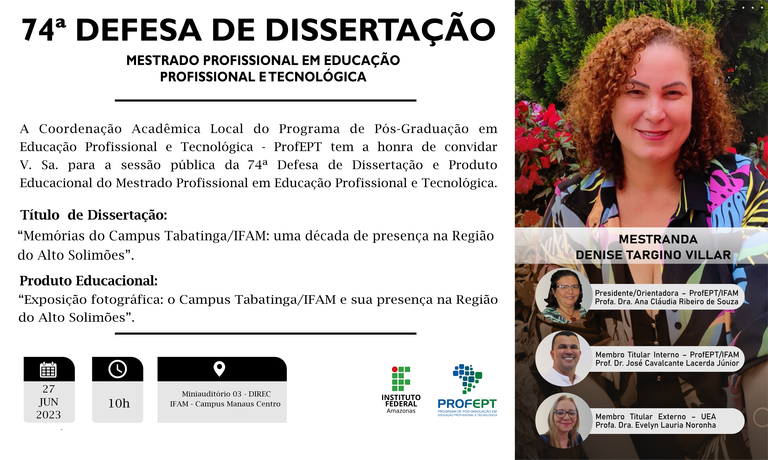 74º Defesa de dissertação - Denise - Convite.png