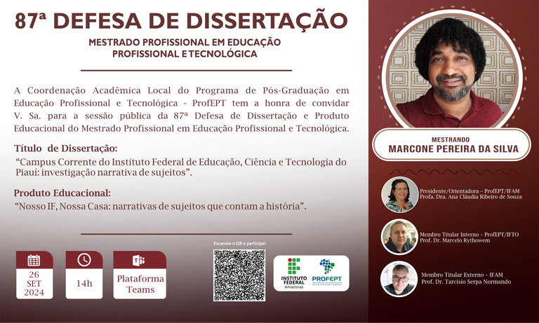 78ª Defesa de dissertação. Mestrado Profissional em Educação Profissional e Tecnológica 40ª Defesa de dissertação. Mestrado Profissional em Educação Profissional e Tecnológica 78ª Defesa de dissertação. Mestrado Profissional em Educação Profissional e Tecnológica 40ª Defesa de dissertação. Mestrado Profissional em Educação Profissional e Tecnológica