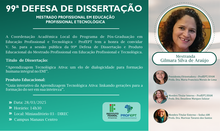 99º Defesa de dissertação - Convite - Gilmara.png