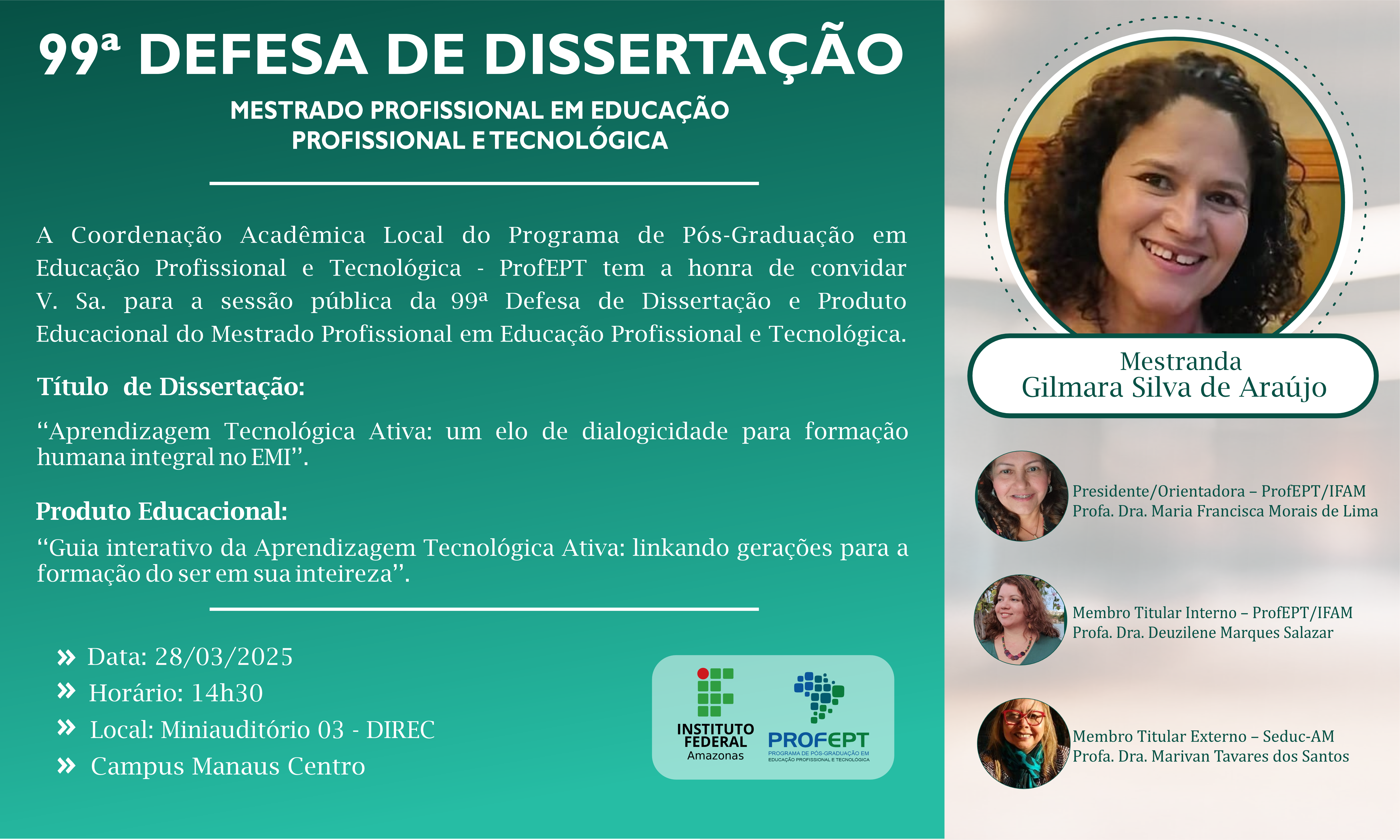 99º Defesa de dissertação - Convite - Gilmara.png